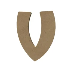 GOMILLE - Forme en médium - Lettre majuscule "V" (15x12cm)