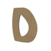 GOMILLE - Forme en médium - Lettre majuscule "D" (15x11cm)