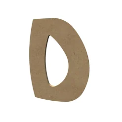 GOMILLE - Forme en médium - Lettre majuscule "D" (15x11cm)