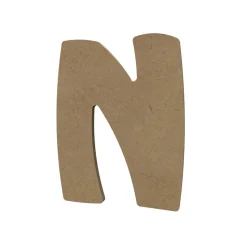 GOMILLE - Forme en médium - Lettre majuscule "N" (15x12cm)