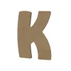 GOMILLE - Forme en médium - Lettre majuscule "K" (15x10cm)