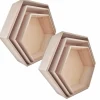 GRAINE CRÉATIVE - 2 blocs de 3 étagères hexagonales en bois 30-40 cm
