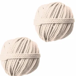 GRAINE CRÉATIVE - 2 bobines de coton cablé pour tissage mural 50 m x ø 2,5 mm