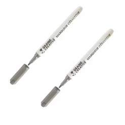 GRAINE CRÉATIVE - 2 marqueurs argentés pour céramique