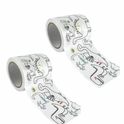GRAINE CRÉATIVE - 2 masking tapes larges à colorier 4,6 cm x 5 m - dinosaures