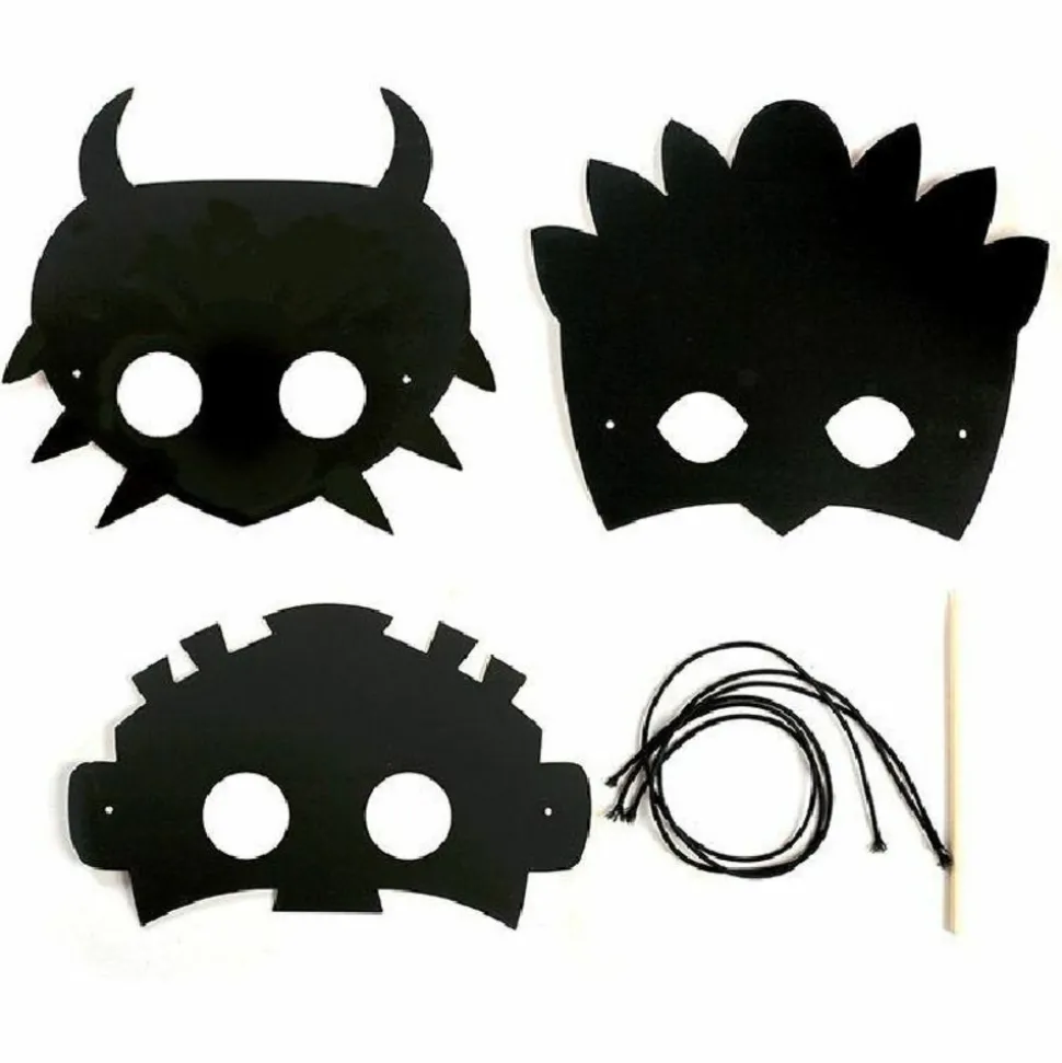 GRAINE CRÉATIVE - 3 masques à gratter - aventure