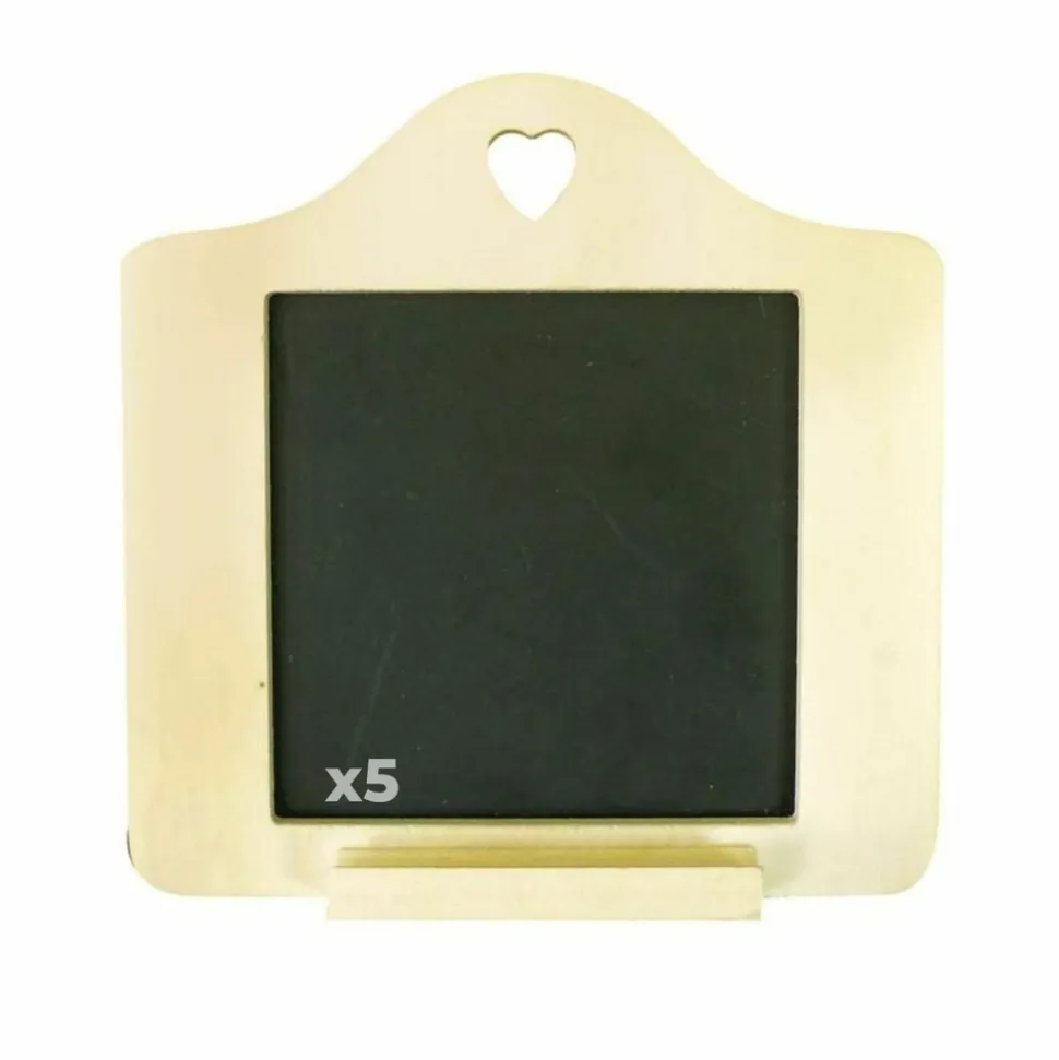 GRAINE CRÉATIVE - 5 mini ardoises décoratives 15 x 15 cm