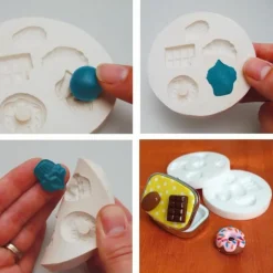 GRAINE CRÉATIVE - 2 moules en silicone gourmandises pour pâte polymère