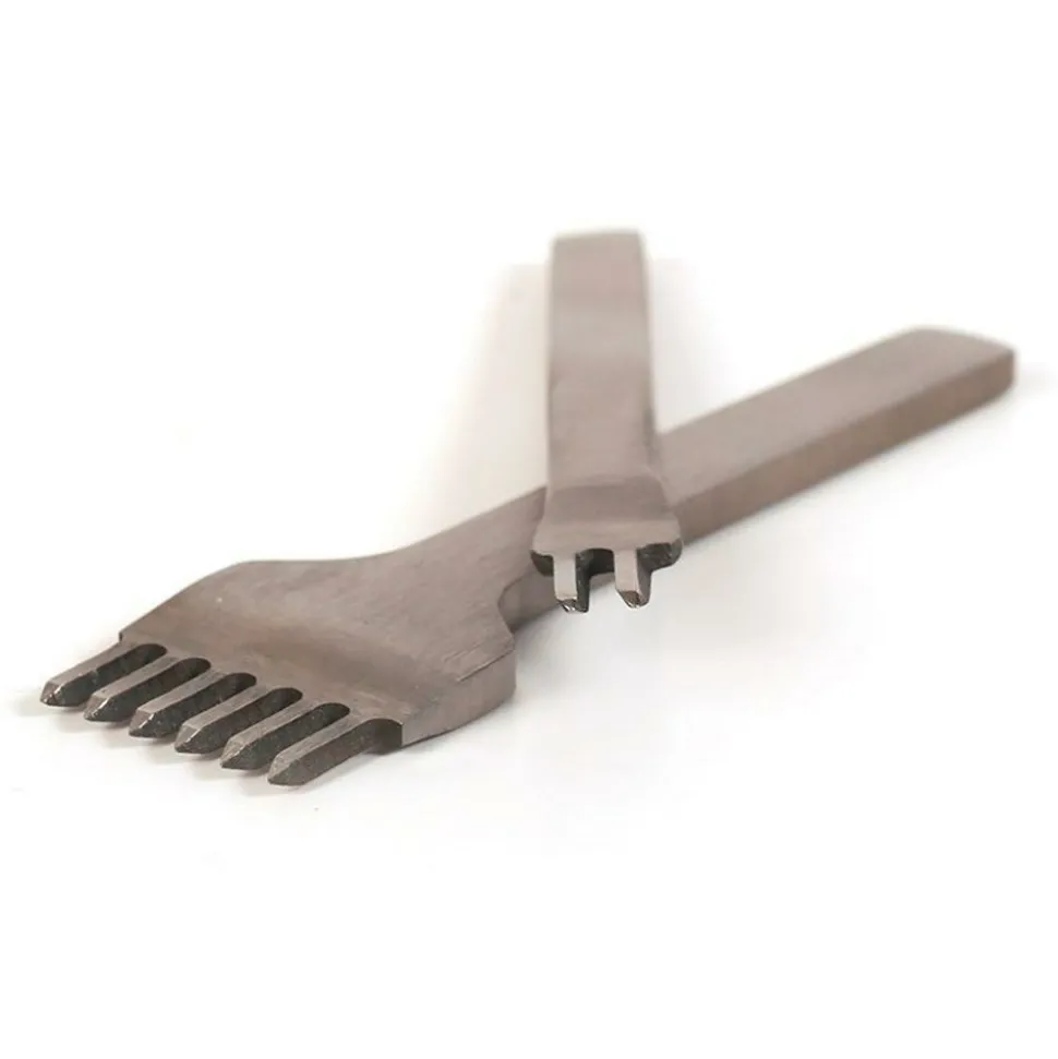 GRAINE CRÉATIVE - 2 perforateurs 2 et 6 dents pour cuir et pâte polymère