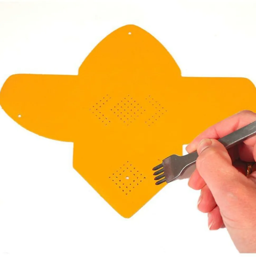 GRAINE CRÉATIVE - 2 perforateurs 2 et 6 dents pour cuir et pâte polymère