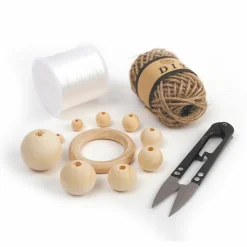 GRAINE CRÉATIVE - 747 perles et anneaux en bois