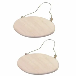 GRAINE CRÉATIVE - 2 plaques de porte ovales avec cordelette 14,5 cm