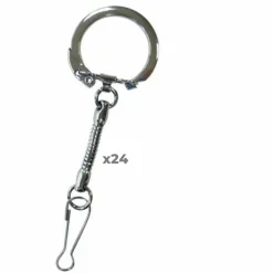 GRAINE CRÉATIVE - 24 porte-clés avec mousqueton hématite 6 cm