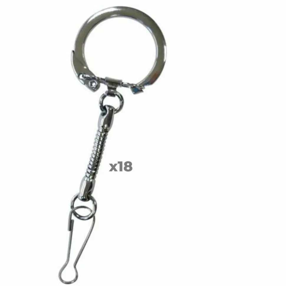 GRAINE CRÉATIVE - 18 porte-clés avec mousqueton hématite 6 cm