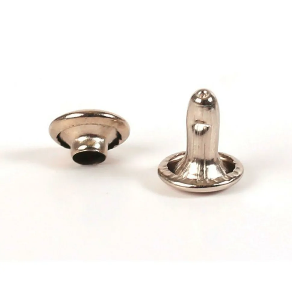 GRAINE CRÉATIVE - 60 rivets doubles pour cuir et pâte polymère 6 mm et 8 mm