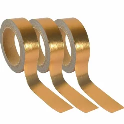 GRAINE CRÉATIVE - 3 rubans adhésifs aluminium 5 m x 1,5 cm - cuivré