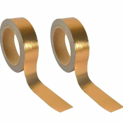 GRAINE CRÉATIVE - 2 rubans adhésifs aluminium 5 m x 1,5 cm - cuivrés