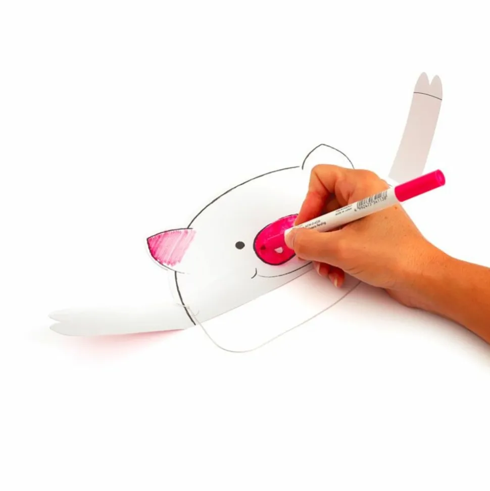 GRAINE CRÉATIVE - 6 serre-tête à customiser - cochon / mouton /vache