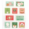 GRAINE CRÉATIVE - 10 stickers timbres de noël effet 3d glitter