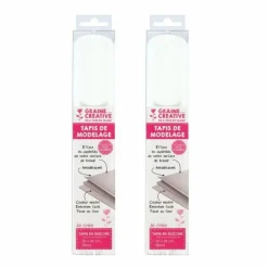 GRAINE CRÉATIVE - 2 tapis de modelage pour pâte polymère 23 x 33 cm