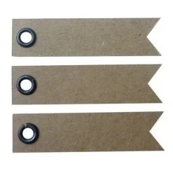 GRAINE CRÉATIVE - 100 étiquettes kraft - fanion