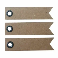 GRAINE CRÉATIVE - 40 étiquettes kraft 5 cm - fanion