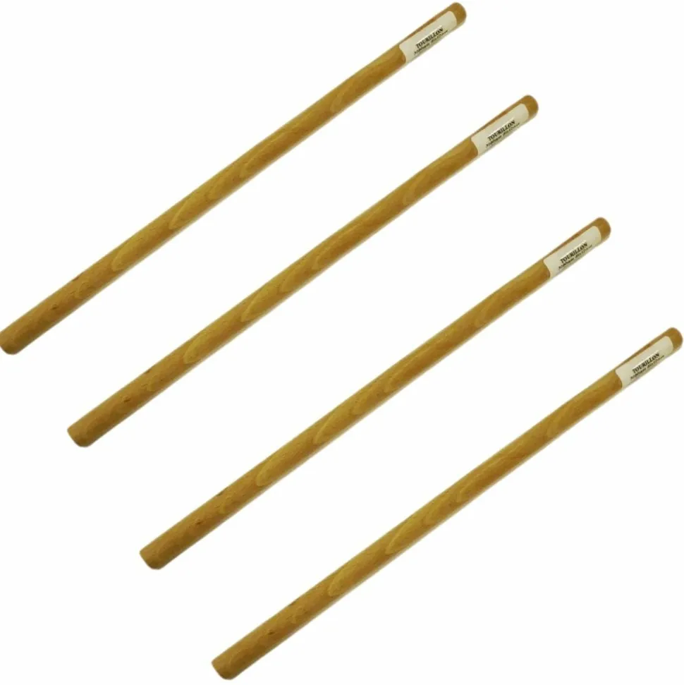 GRAINE CRÉATIVE - 4 tourillons lisses en bois pour tissage mural 30 cm ø 12 mm