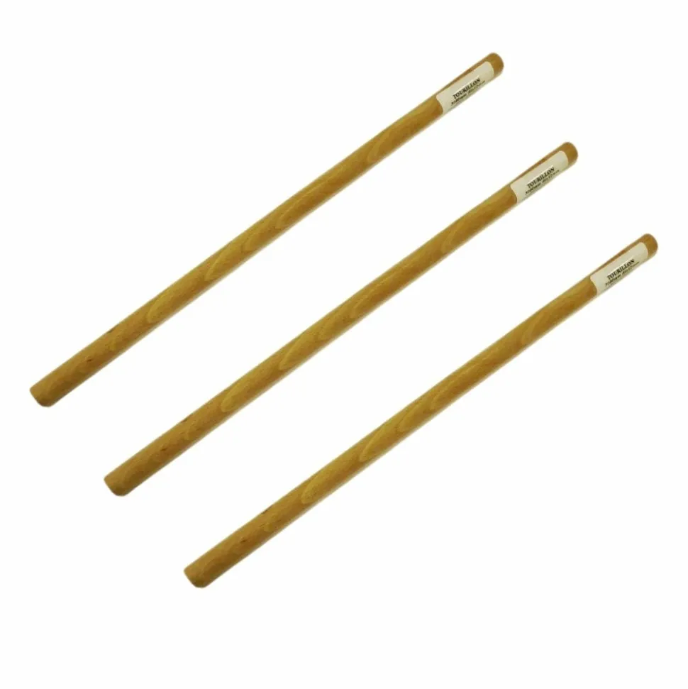 GRAINE CRÉATIVE - 3 tourillons lisses en bois pour tissage mural 30 cm ø 12 mm