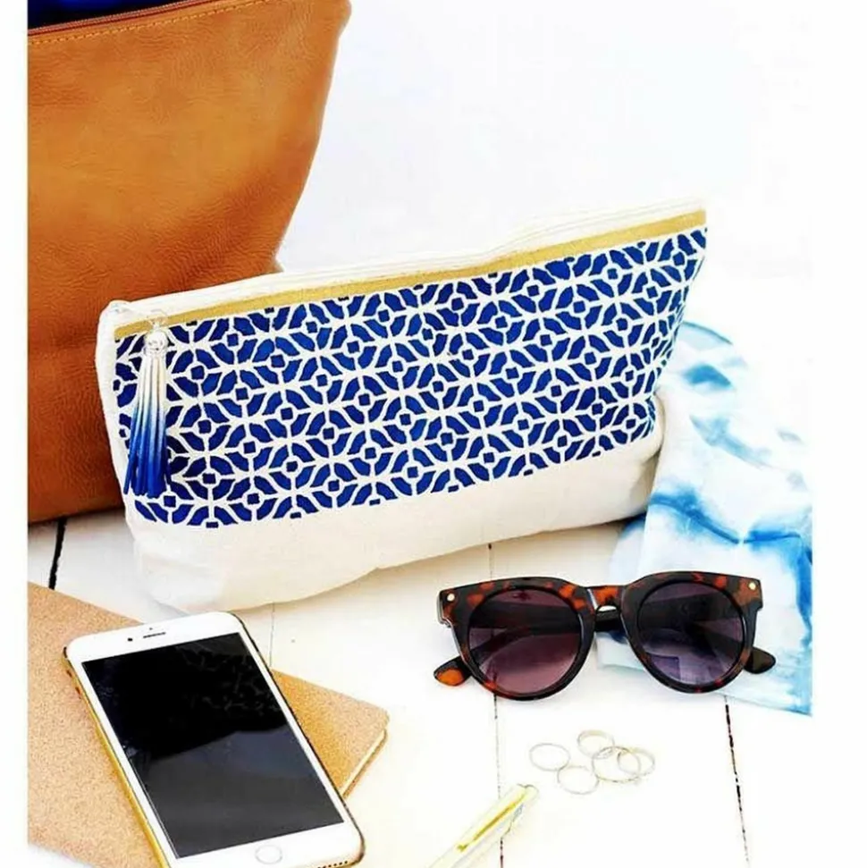 GRAINE CRÉATIVE - 3 trousses en coton à décorer 19 x 29 cm