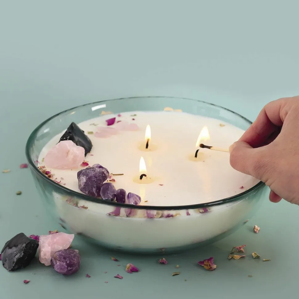 GRAINE CRÉATIVE - Bougie lithothérapie à faire soi-même