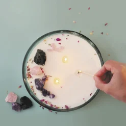 GRAINE CRÉATIVE - Bougie lithothérapie à faire soi-même