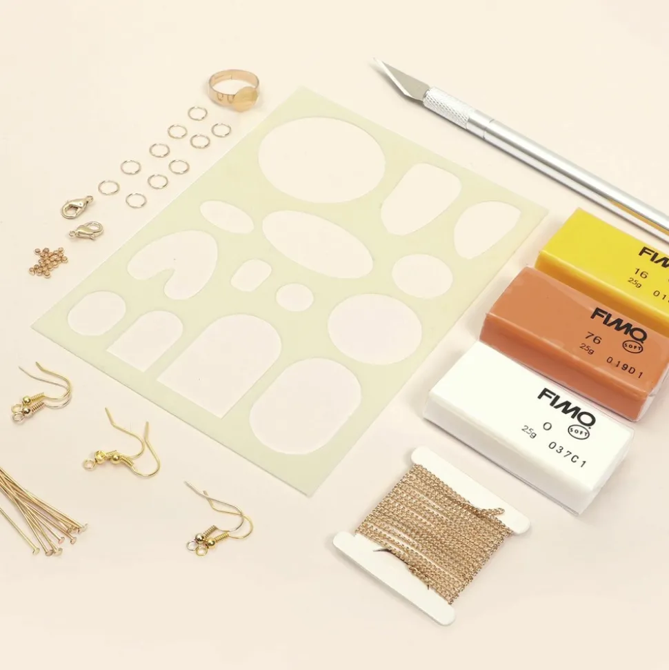 GRAINE CRÉATIVE - Coffret diy bijoux fleuris en pâte polymère