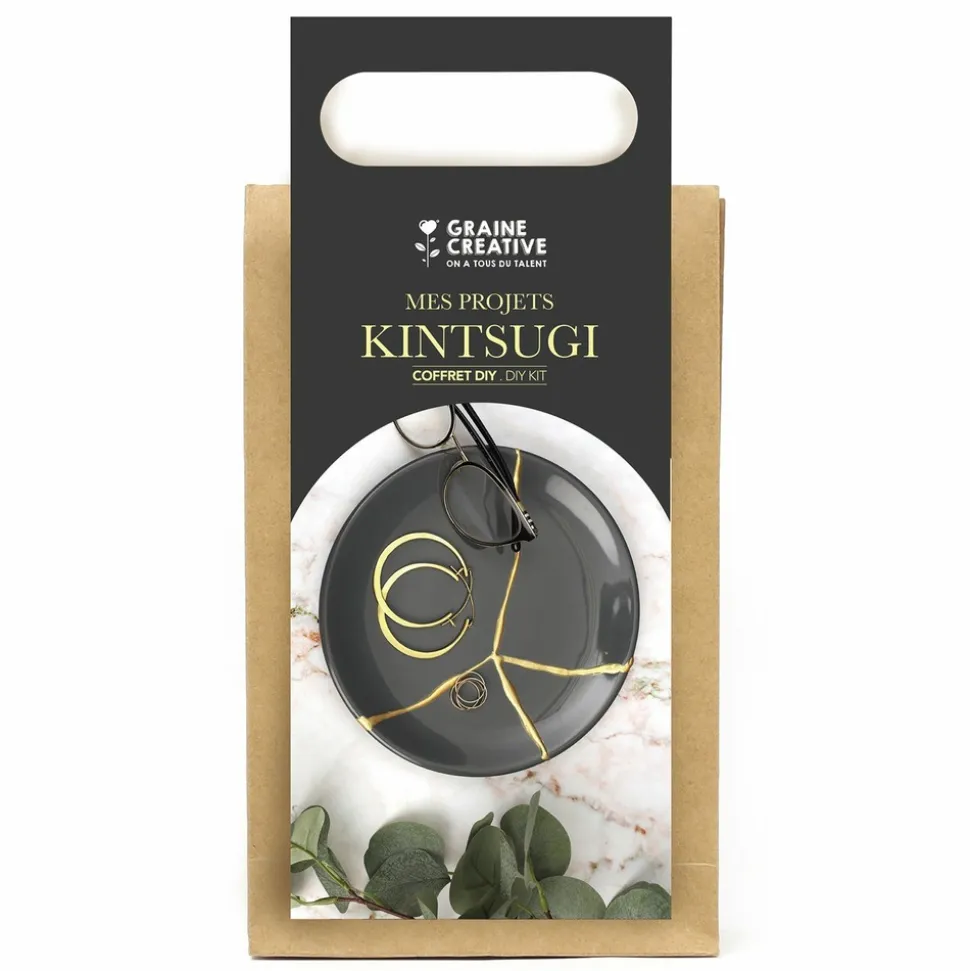 GRAINE CRÉATIVE - Coffret diy réparation kintsugi doré