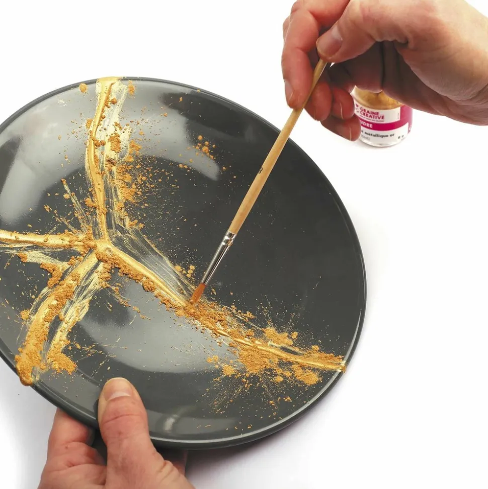GRAINE CRÉATIVE - Coffret diy réparation kintsugi doré