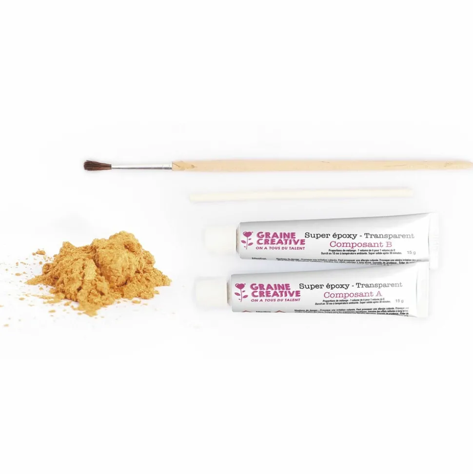 GRAINE CRÉATIVE - Coffret diy réparation kintsugi doré