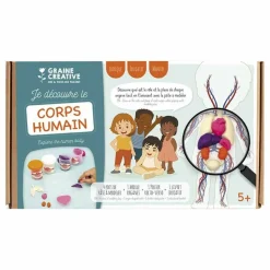 GRAINE CRÉATIVE - Coffret découverte du corps humain - kit de moulage éducatif