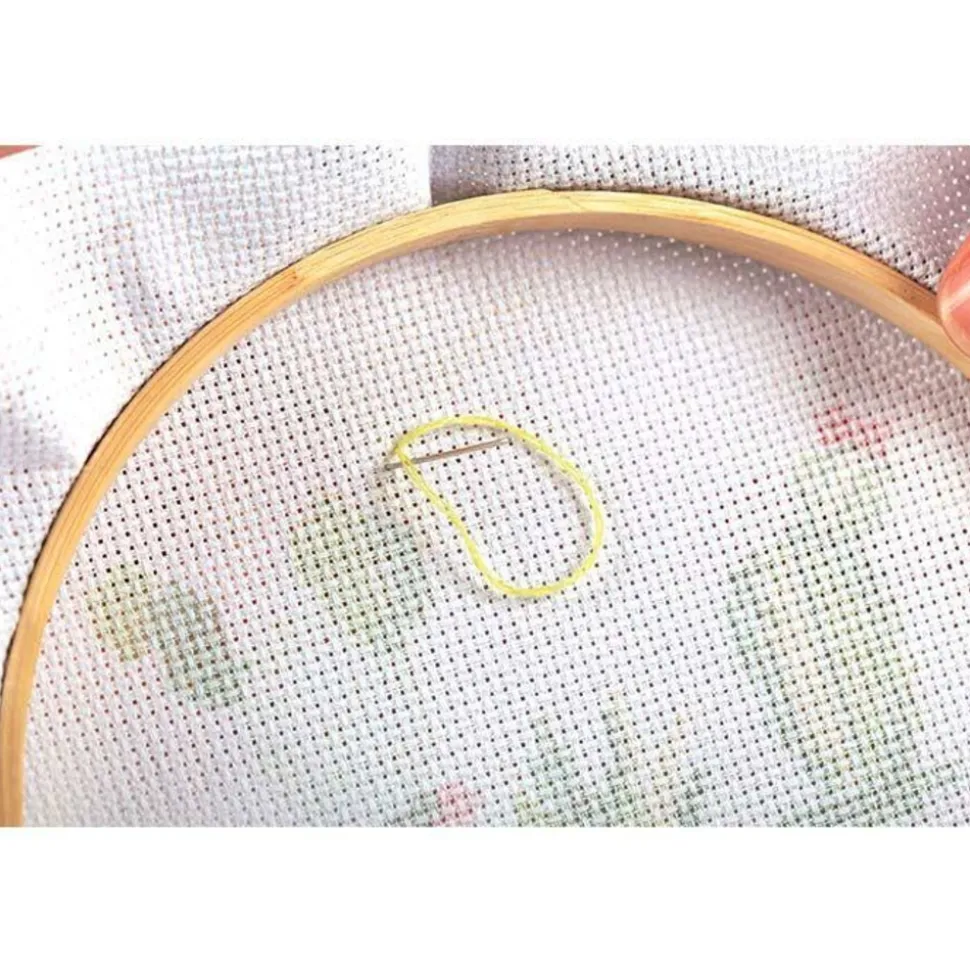 GRAINE CRÉATIVE - Coffret mon cercle en bois à broder ø 15,5 cm - cactus