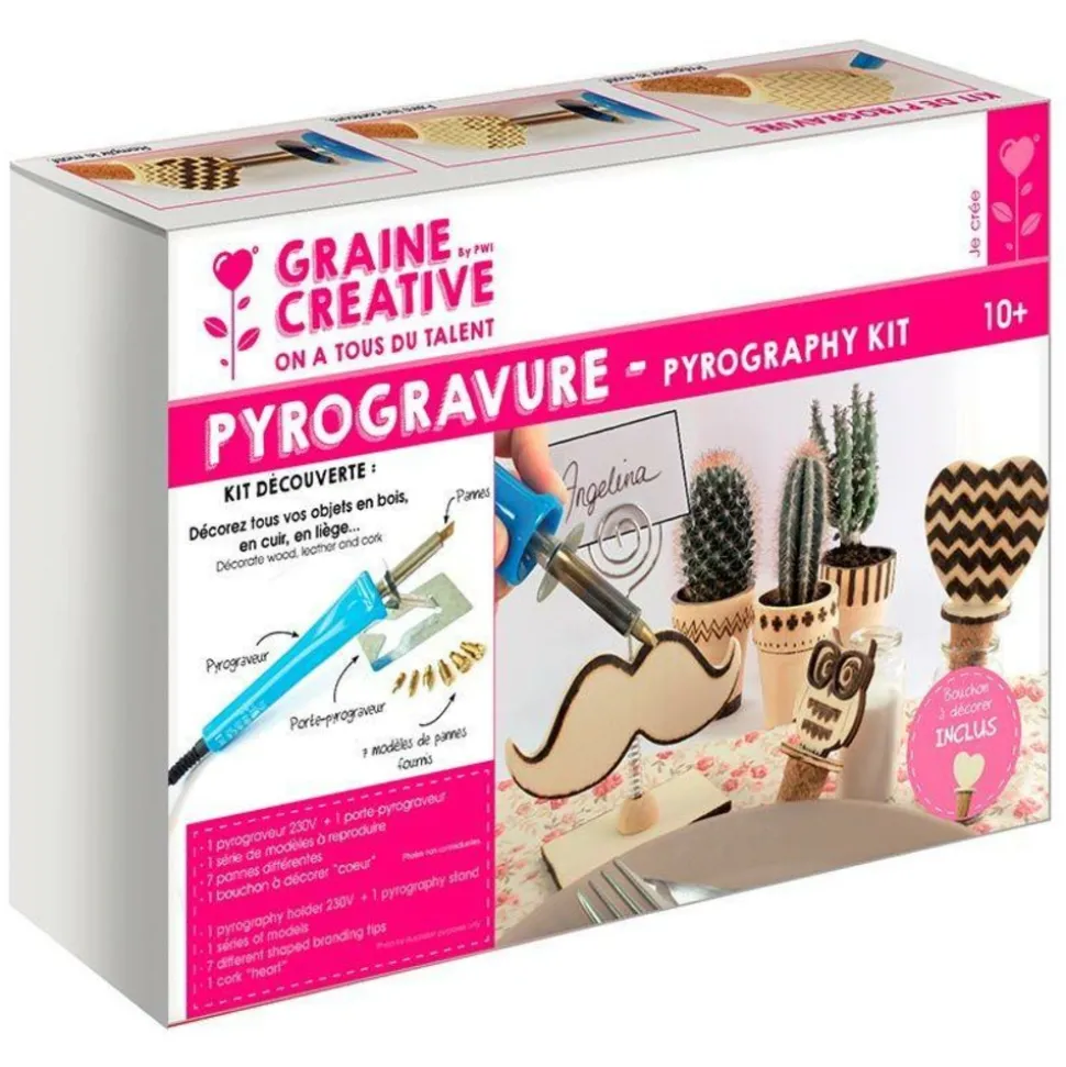 GRAINE CRÉATIVE - Coffret pyrogravure