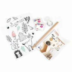GRAINE CRÉATIVE - Coffret pâte polymère - suspensions forêt et animaux