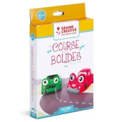 GRAINE CRÉATIVE - Coffret plâtre à faire soi-même - la course des petits bolides