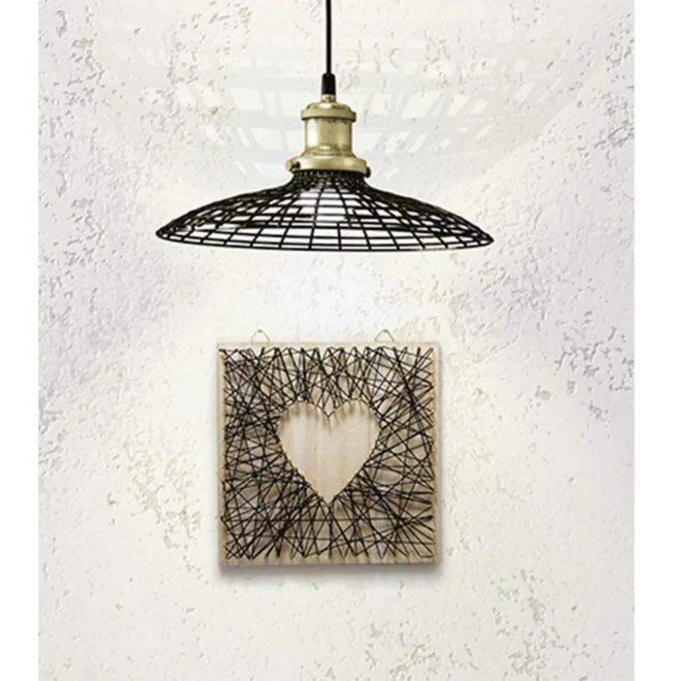 GRAINE CRÉATIVE - Coffret string art - tableau art filaire à faire soi-même 22 x 22 cm