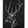 GRAINE CRÉATIVE - Coffret string art - tableau noir cerf art filaire 30 x 22 cm