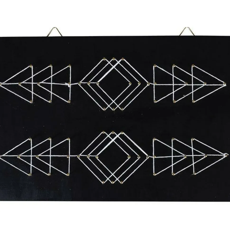 GRAINE CRÉATIVE - Coffret string art - tableau noir flèches déco art filaire 30 x 22 cm