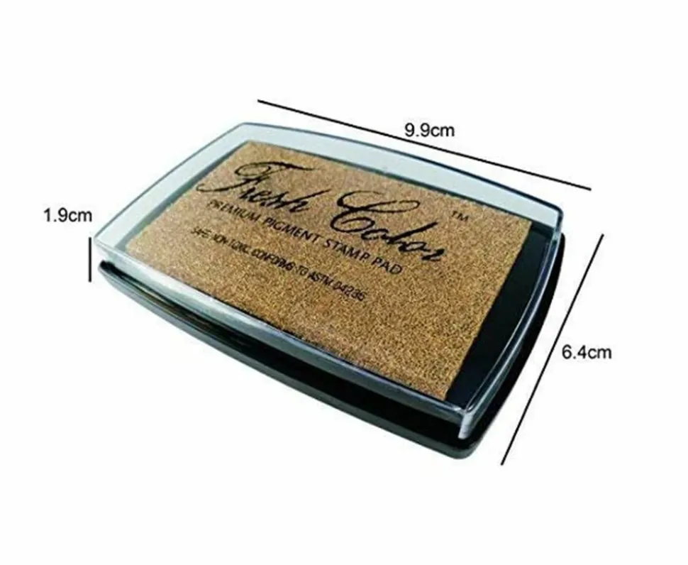 GRAINE CRÉATIVE - Encre avec tampon - couleur dorée