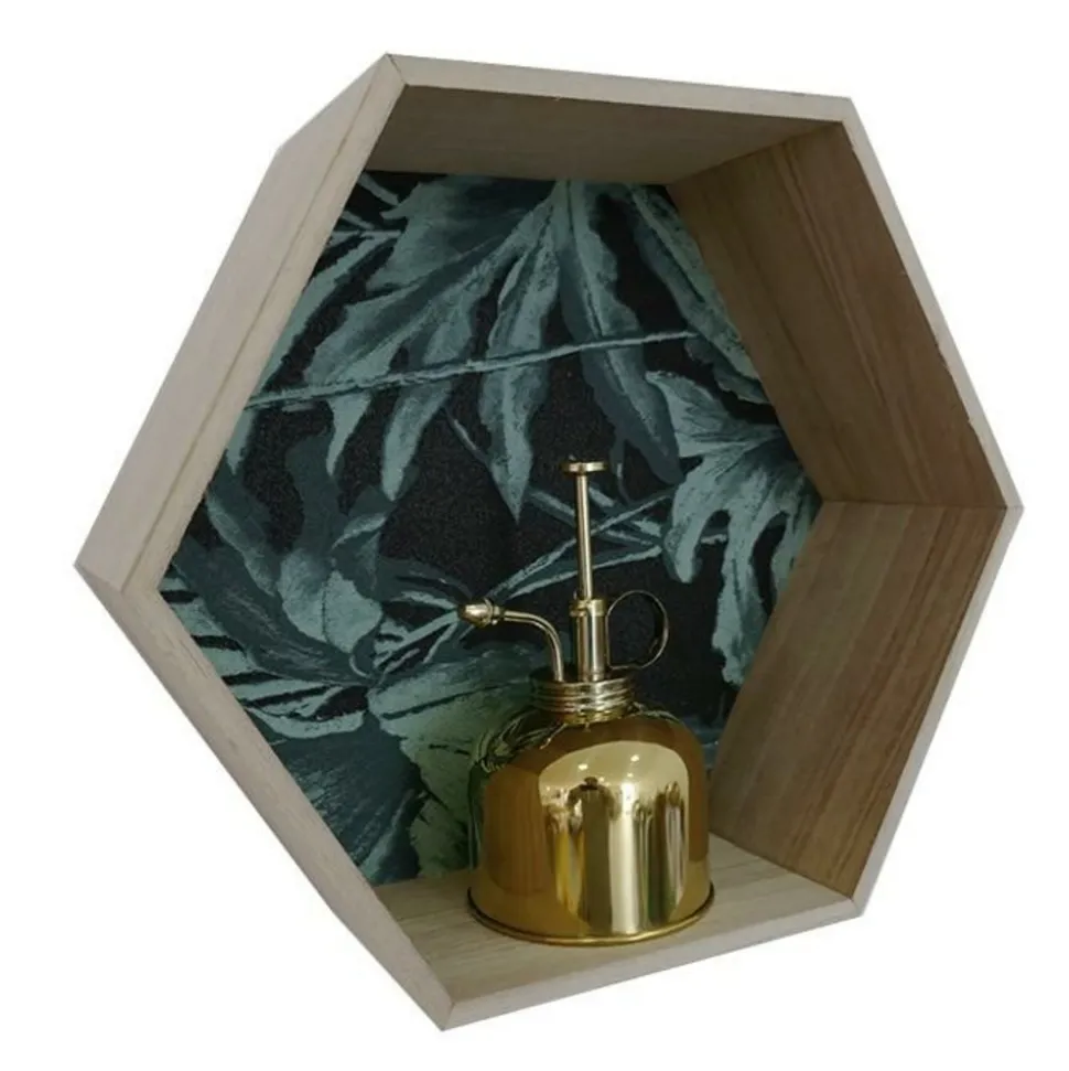 GRAINE CRÉATIVE - Etagère hexagonale en bois 30 x 26 x 10 cm