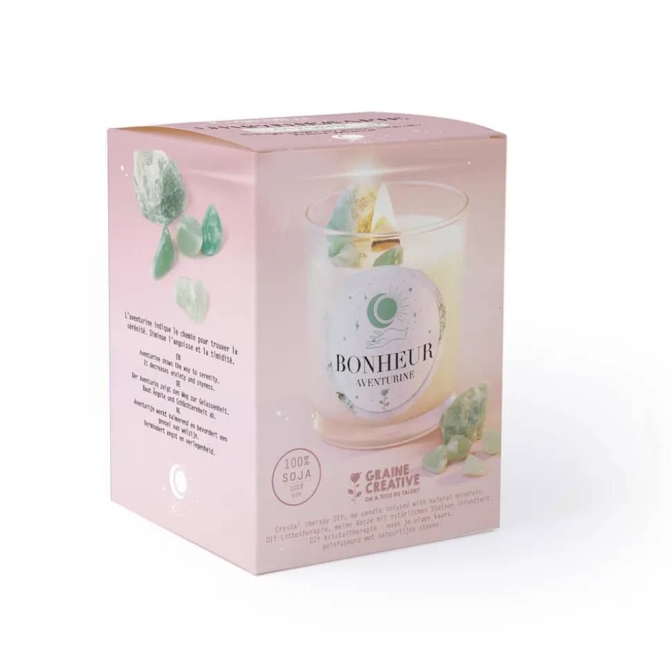 GRAINE CRÉATIVE - Kit bougie DIY de Lithothérapie Aventurier