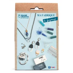 GRAINE CRÉATIVE - Kit création de bijoux - accessoires et pâtes polymères
