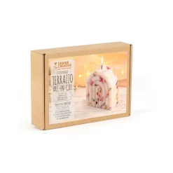 GRAINE CRÉATIVE - Kit DIY bougie terrazzo arc en ciel