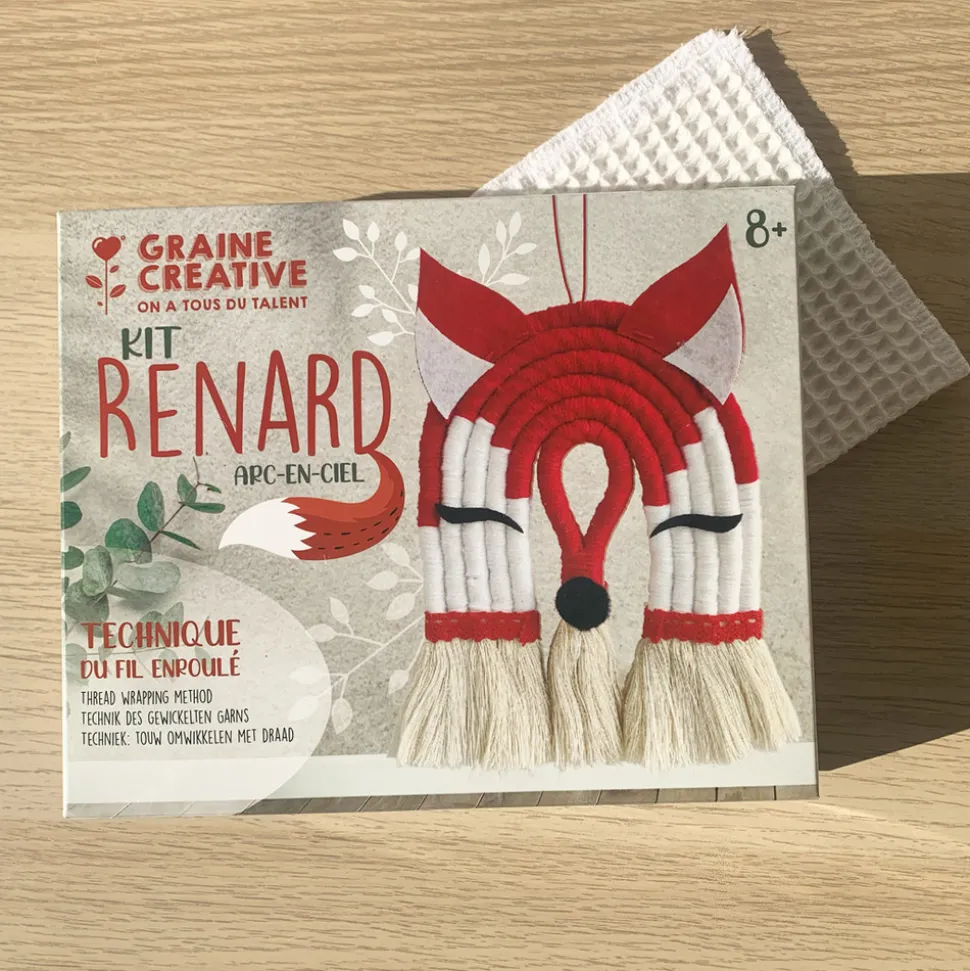 GRAINE CRÉATIVE - Kit faire son macramé avec suspension cercle en bambou - 70 x 26 cm