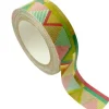 GRAINE CRÉATIVE - Masking tape doré 1,5 cm x 10 m - aztèque - multicolore